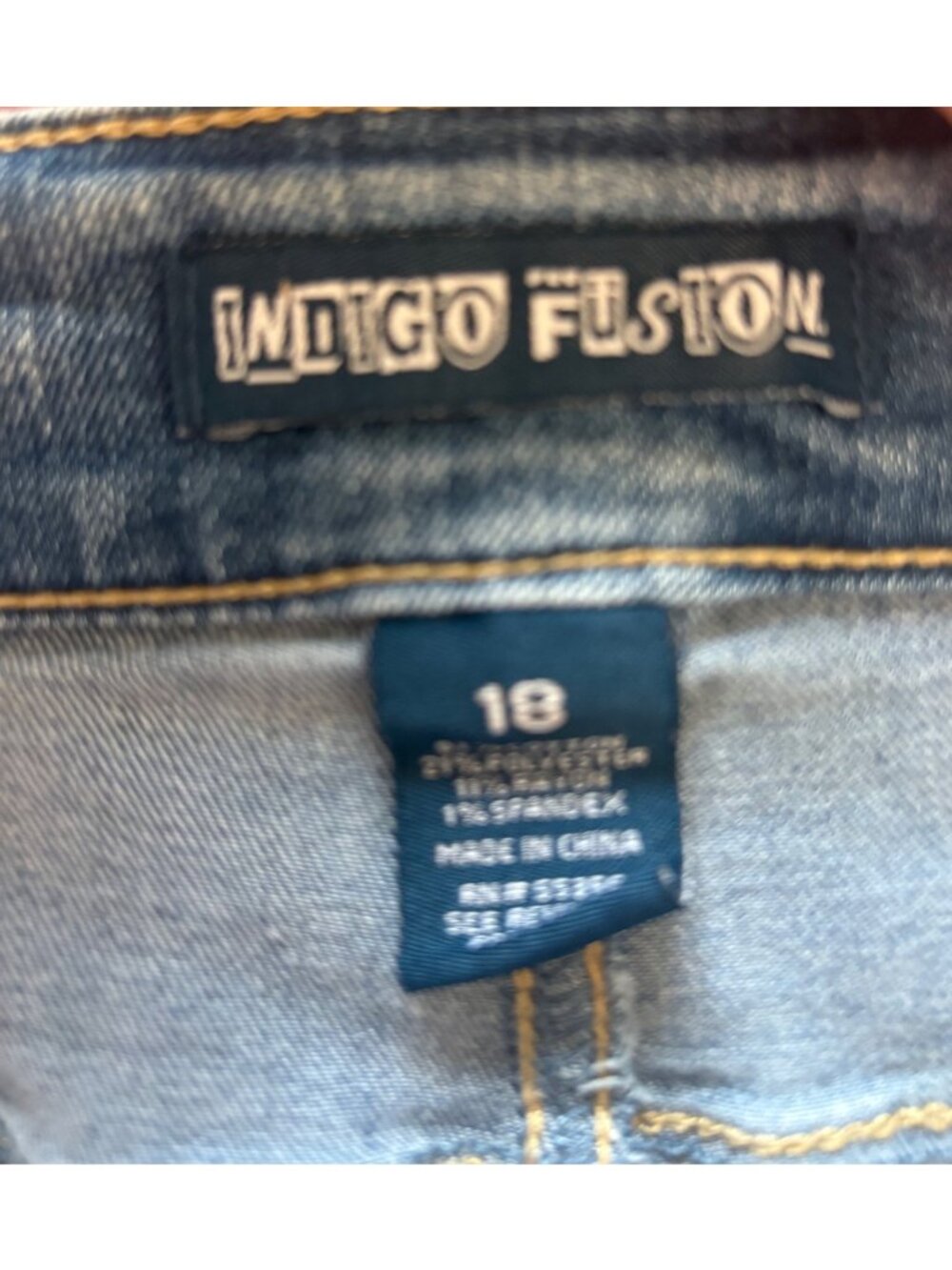 Indigo Fusion Plus Size 18 Indie Sleaze Distressed Skinny Jeans Y2K Streetwear - Picture 3 of 10